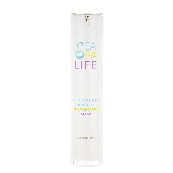 Sea Spa Life Champagne Bubbles Rejuvenating Mask - At-Home Invigorating Oxygen Spa Facial in a Bottle - Infused with Acai & Goji Berries - Effervescent, Hydrating, Collagen Boosting - 1.75 Fl Oz