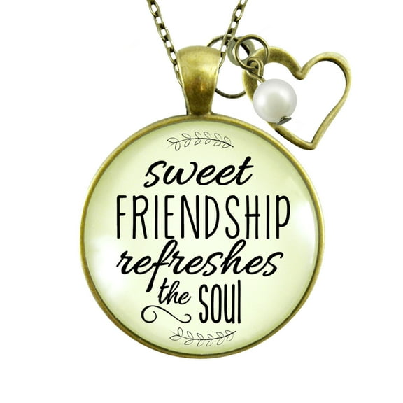 BFF Necklace Sweet Friendship Gutsy Goodness Female Adult Bronze Metal Jewelry