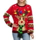 thumbnail image 4 of Suéter de vacaciones con luz LED para mujer, jersey de punto con dibujos de renos de Navidad, Top con cuello redondo, suéter de Navidad feo suave y cálido, 4 of 4