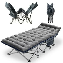 NAIZEA Folding Camping Cot With Mattress For Adults,Lightweight Folding Bed With Carry Bag For Office Nap And Beach Vocation