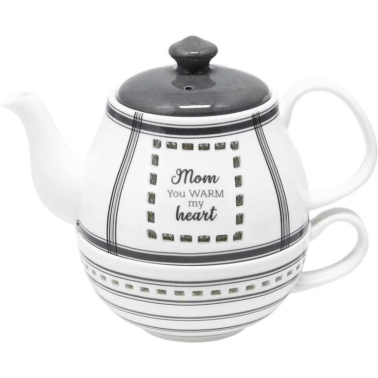 Porcelain Teapot with Stainless Steel Infuser - 17oz