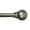 Gray, variant on Lumino 1" Pewter Classic Ball Adjustable Single Curtain Rod Set, 42"-120"