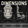 thumbnail image 4 of HLDIRECT Gaming Chair, Ergonomic Fabric Gamer Chair, Video Game Chair with Footrest and Massage Lumbar Cushion, Computer Office Chair, 4 of 9