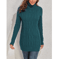 thumbnail image 5 of PrettyGuide Women's Long Sweater Turtleneck Pullover Tunic Sweater Tops, 5 of 7