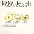thumbnail image 6 of Extra-Large Hypoallergenic Earring Backs-7mm-8.2mm(4 Pairs)-Secure & Comfortable Replacement for Earrings, Yellow, 6 of 7