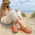thumbnail image 4 of Cushionaire Feather Pillow Slide Sandals for Women – Comfortable and Squishy Slip On Womens Slippers, Indoor Outdoor Shower Shoes, Beach Essential Cloud Slides, 4 of 17