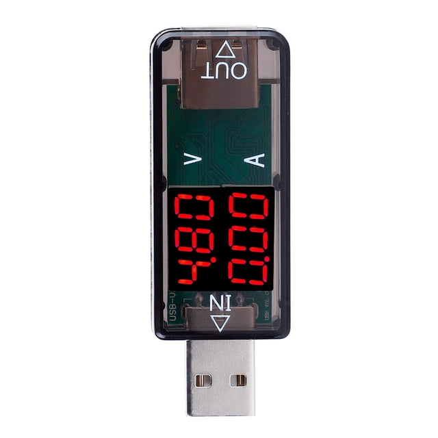 Probador De Medidor De Potencia De Amperímetro De Voltímetro USB, Portátil De Detección En Tiempo Real, Carcasa De ABS De Alta, Compatible Con Prueba Rápida QC2.0