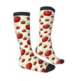 thumbnail image 3 of Daiia Sports Socks Fruit Apples Printed Novelty Crew Socks for Men Women Knee High Socks Cotton Socks Soft & Breathable Support Unisex Socks, 3 of 9