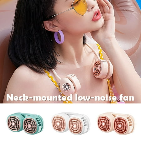

Type-C Portable Hanging Neck Fan Mini Electric Air Conditioner for Outdoor No Blades Will Not Hit