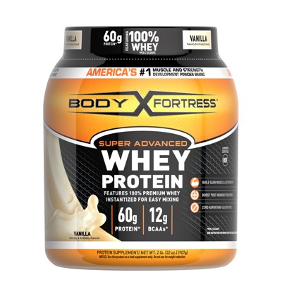 Body Fortress Whey Protein Pulver, Vanille, 60 g Protein, 5 Lb