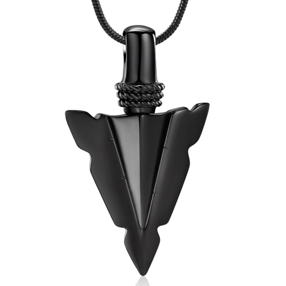 Arrowhead Cremation Jewelry for Ashes Stainless Steel Urn Pendant Necklace for Men's Memorial Keepsake Ash Jewelry