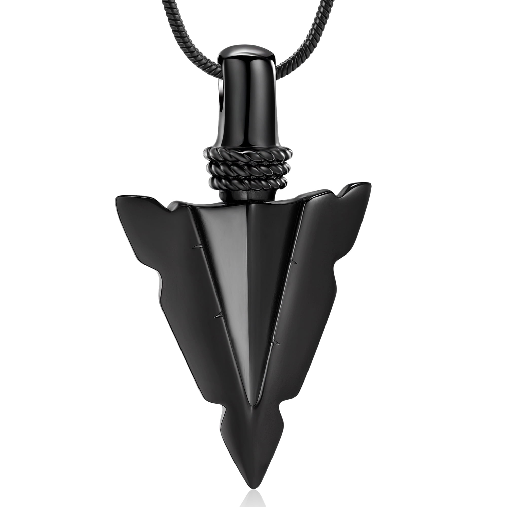 Arrowhead Cremation Jewelry for Ashes Stainless Steel Urn Pendant Necklace for Men's Memorial Keepsake Ash Jewelry