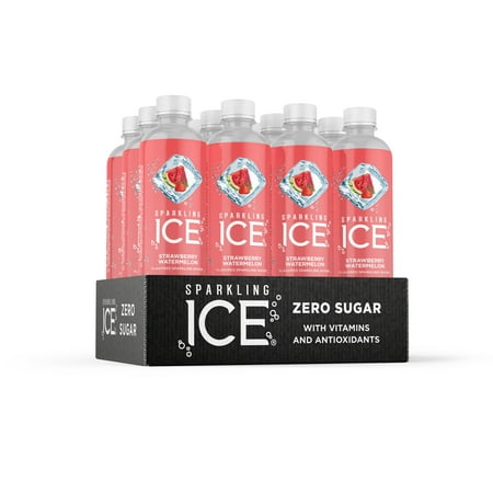 Sparkling Ice® Naturally Flavored Sparkling Water, Strawberry Watermelon 17 Fl Oz, (Pack of 12)