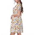 thumbnail image 2 of Xecao Retro Floral for Women Summer Short Sleeve Midi Dress with Pockets Casual Aline Flowy Tshirt Dress Vocation Beach Sundress, 2 of 6