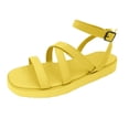 thumbnail image 2 of UTTOASFAY Sandals for Women Summer Fashion Women Buckle Flat Open Toe Slipper Sandals Beach Casual Shoes, 2 of 6