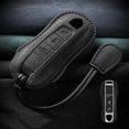 thumbnail image 1 of Car Key Fob Cover Case Protector Suede Leather Car Key Fob Case Cover Bag For Porsche Cayenne Panamera Taycan 911, 1 of 9