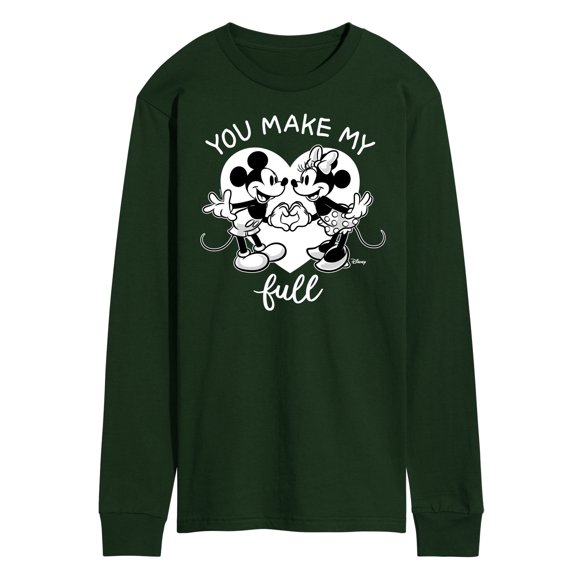 Disney - Mickey & Friends - Minnie & Mickey - You Make My Heart Full - Men's Long Sleeve T-Shirt