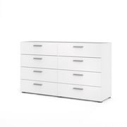 Tvilum Loft 8 Drawer Double Dresser for Adults, White