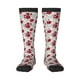 thumbnail image 1 of Balery Leaves And Anemone Flowers In Red Grey Calcetines novedosos Calcetines deportivos Calcetines hasta la rodilla Calcetines de algodón Calcetines originales y geniales, 1 of 6
