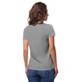 thumbnail image 3 of Inkmeso Crew Neck Mom Wow Graphic Tshirt Short Sleeve Women Cotton Tee Casual, 3 of 9