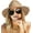 Coffee Brown, variant on Sun Hats for Women Summer Wide Brim UV UPF 80+ Panama Fedora Foldable Packable Straw Beach Hat