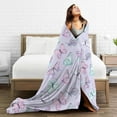 thumbnail image 5 of Kll Fleece Blanket Plush Throw Blanket Purple Butterfly,Soft Fuzzy Cozy Flannel Blanket For Couch Sofa Bed.(40"X30"), 5 of 9