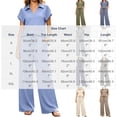 thumbnail image 4 of VBVC Women's Collared V-Neck 2 Piece Lounge Set, Casual Summer Tracksuit Outfit with Drawstring Wide Leg Pants and Pockets,Beige,S-2XL, 4 of 8