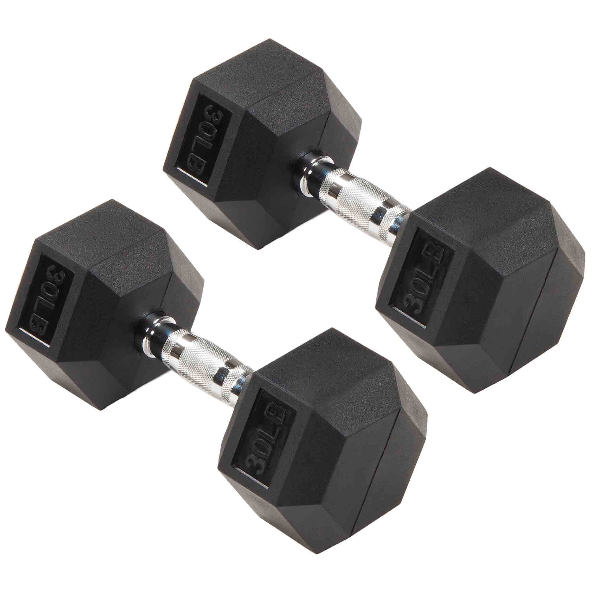 Signature Fitness Hex Dumbbells Strength Workout Equipment Set, 550 lbs