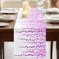 thumbnail image 3 of Table Runners 36 Inches Long Dress Scarves, Purple Polka Dots Farmhouse Kitchen/Dining Table Runner, Short Coffee Tablerunners, Vintage Abstract Art Watercolor 13x36 Inch, 3 of 9