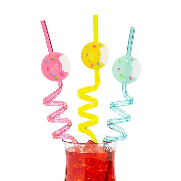 Fun Express Donut Silly Straws 12 Pieces