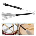 thumbnail image 3 of 2pcs Retractable Loop End Metal Steel Wire Strands Drum Brushes Sticks, 3 of 7
