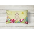 thumbnail image 2 of Carolines Treasures Easter Eggs Cocker Spaniel Buff Canvas Fabric Decorative Pillow 12H x16W multicolor, 2 of 3