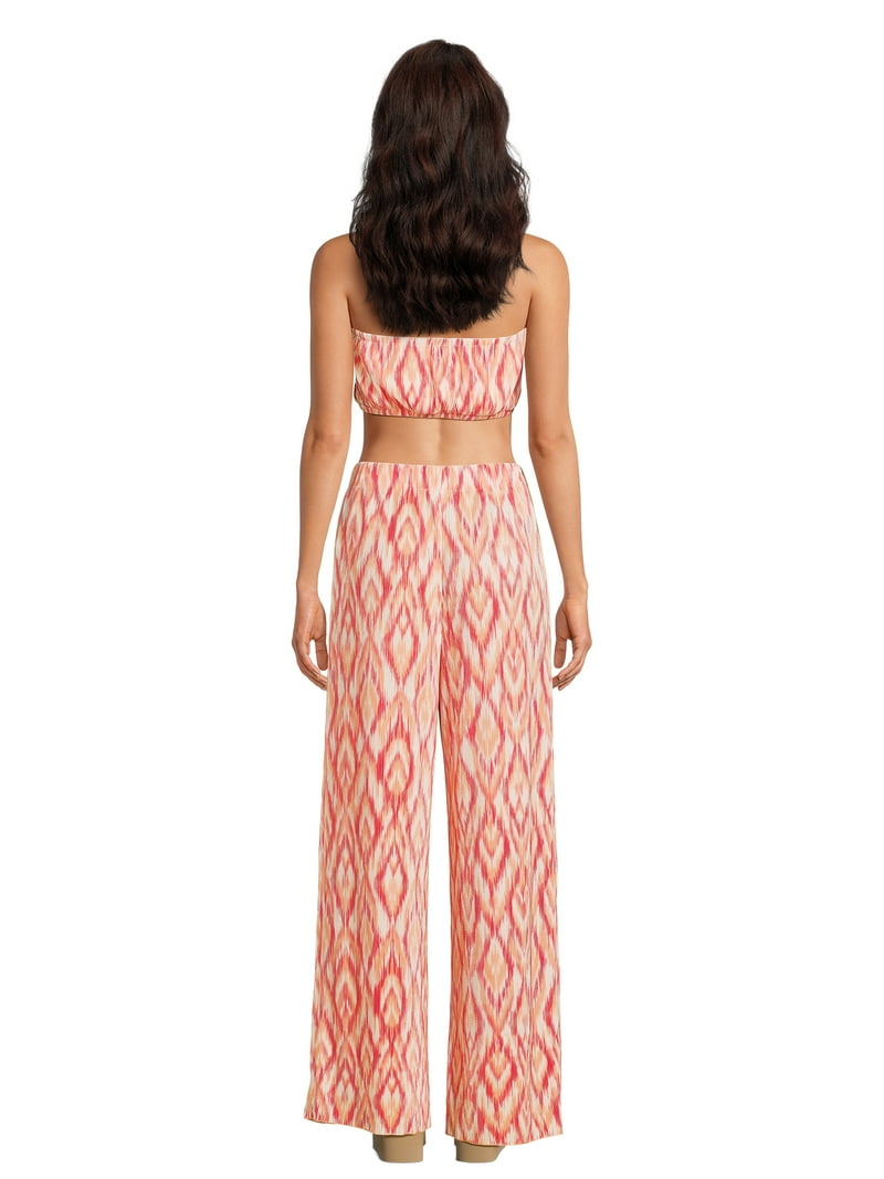 No Boundaries Tube Top and Pants Set, 2 Piece, Women's and
