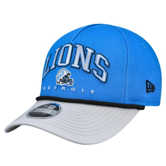Toddler New Era  Blue/Gray Detroit Lions  Arch COOLERA 9FORTY A-Frame Adjustable Hat