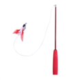 thumbnail image 1 of Interactive Cat Feather Toy Feather Teaser Stick Wand Pet Retractable Feather Bell Refill Replacement Catcher Product for Kitten red, 1 of 6