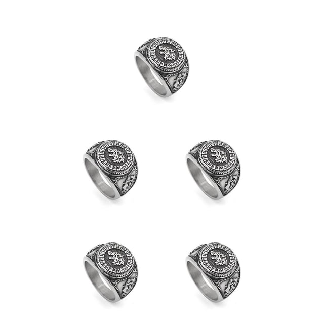 Anillo masculino Minnieouse estilo Simple de acero titanio color acero para niños
