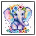 thumbnail image 4 of Hilo Algodón Ecológico Bordado Punto Cruz Elefante Impreso 18 Quilates 20x20cm, 4 of 8