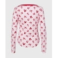 thumbnail image 5 of Long sleeve brushed jersey v-Neck top in Big Sweet Bows, 5 of 5