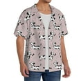thumbnail image 2 of Gukieu Dachshund Dog Puppy Print Men's Short-sleeved Shirts, Button-down Pocket Shirts, T-shirts, Beach Vacation Travel Summer Clothing-Small, 2 of 5