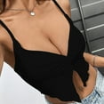thumbnail image 2 of WBQ Sexy Crop Cami Top for Women Slit Front Crop Tops Spaghetti Strap V Neck Camisole Sleeveless Asymmetrical Hem Y2K Going Out Crop Tank Top S-XL, 2 of 5