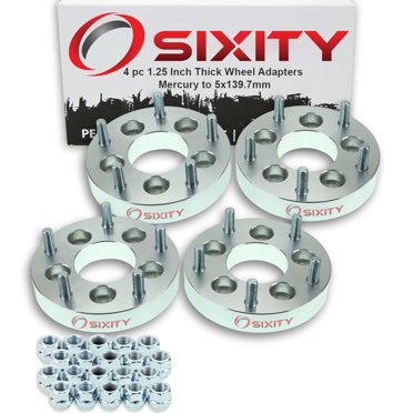 Sixity Auto 4 pc 5x114.3mm to 5x139.7mm Wheel Spacers Adapters 1.25" compatible with Mercury Cougar