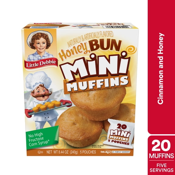 Little Debbie Honey Bun Mini Muffins, 8.44 oz (5 Count)