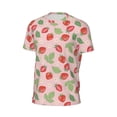 thumbnail image 6 of Wukai Strawberry Floral Print Men's Short-Sleeved Mesh T-Shirt,Quick-Dry Short Sleeve Workout T-Shirt-Large, 6 of 8