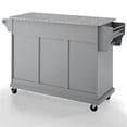 thumbnail image 3 of Crosley Furniture Wood Granite Top Kitchen Cart in Gray/Chrome, 3 of 8