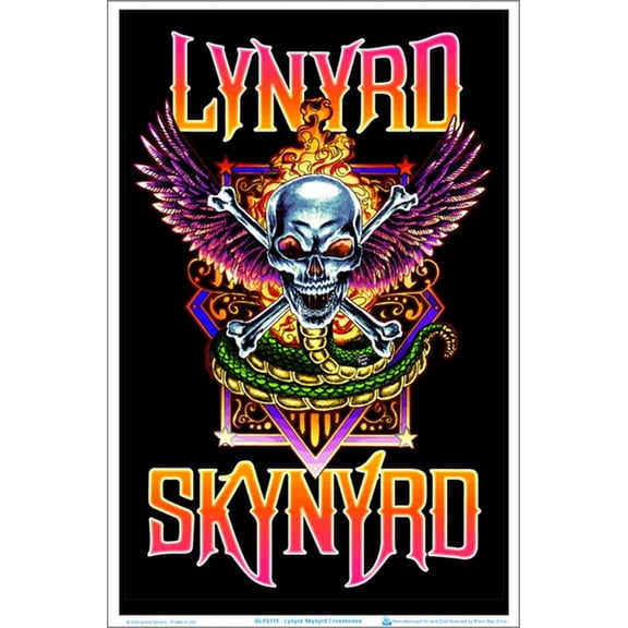 Lynyrd Skynyrd - Crossbones Blacklight Poster, Officially Licensed - 23 x 35 in.