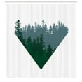 thumbnail image 3 of Ambesonne Forest Shower Curtain, Coniferous Tree Design, 69"Wx75"L, Dark Green Slate Blue, 3 of 3