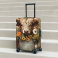 thumbnail image 6 of Zufioo Bucket Flower Cow Print Luggage Case Protective Cover, Zippered Anti-scratch Luggage Case Cover, Suitable for Travel, Business, Unisex-Large, 6 of 7