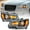 Black&Amber, variant on Headlights for 2011-2023 Chrysler 300 Driver & Passenger DRL Projector w Bulbs