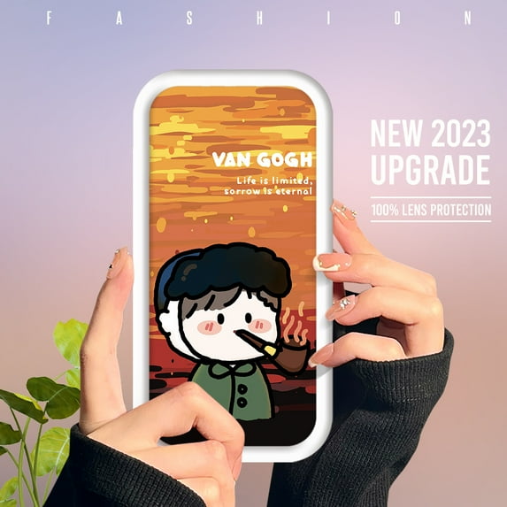 Phone Case Cartoon Pattern Phone Case Monster Lens Phone Shell Soft Protective Cover for iPhone 8 Plus