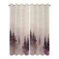 thumbnail image 2 of nqOlkjepod Outdoor Curtains for Patio Waterproof, Retro Mist Forest Outdoor Privacy Panels Grommet, Watercolor Country Natural Landscape Blackout Outside Curtains for Porch/Cabana 54"x108", 2 Panels, 2 of 8